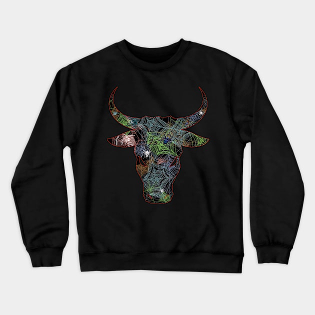 Web Head Bull v3.2 Crewneck Sweatshirt by AJ Leibengeist